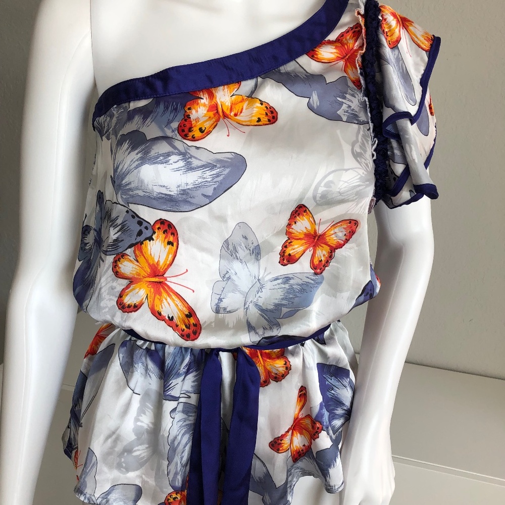 2b Bebe XS monarch butterfly top